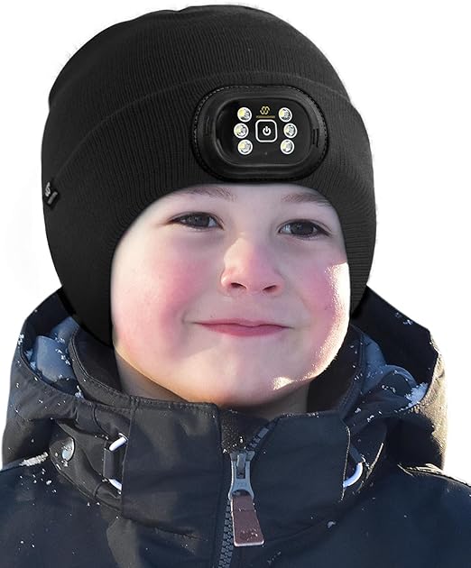 Photo 1 of LED Beanie with Light, 3 Adjustable Modes Headlamp Beanie Hat, Removable USB with Night Strobing
