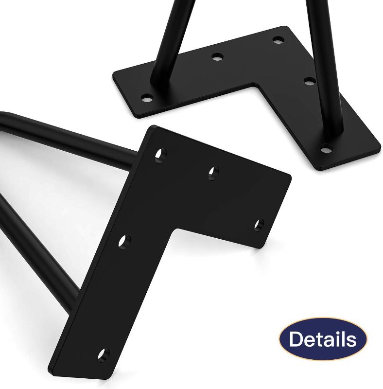 Photo 1 of 6 Inch Hairpin Table Legs, 8PCS Hairpin Furniture Legs Heavy Duty Metal Table Legs 2 Rods for Cabinet Legs, Sofa Legs, Coffee Table Legs, Desk Legs,Nightstand, Chairs, Gold 6 Inch
