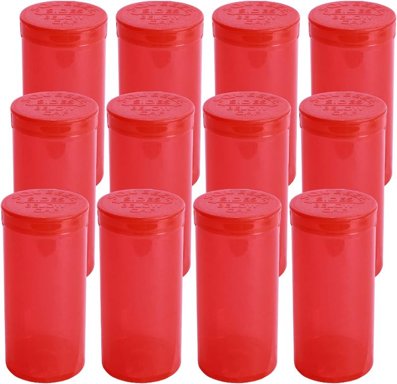 Photo 1 of 100Plastic Empty Prescription Vial, Waterproof Airtight Joint Pill Bottles with Pop Top Caps Medicine Container