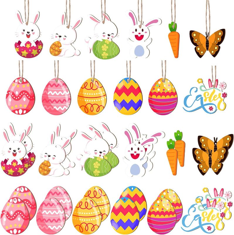 Photo 1 of 36 Pieces Easter Wooden Ornaments Happy Easter Egg Bunny Cutouts Easter Tree Decorations Spring Bunny Butterfly Hanging Cutouts Ornaments for Easter Crafts Holiday Party Favor Supplies
2 PACK  