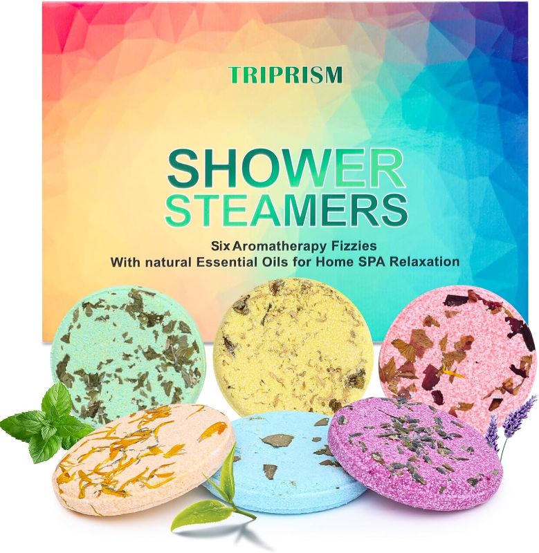 Photo 1 of  Aromatherapy Shower Steamers 6-Pack: Perfect Christmas Gifts for Women, Shower Bombs Birthday Gift, Infused with Natural Essential Oils for Spa-Like Bath,... (factory sealed)