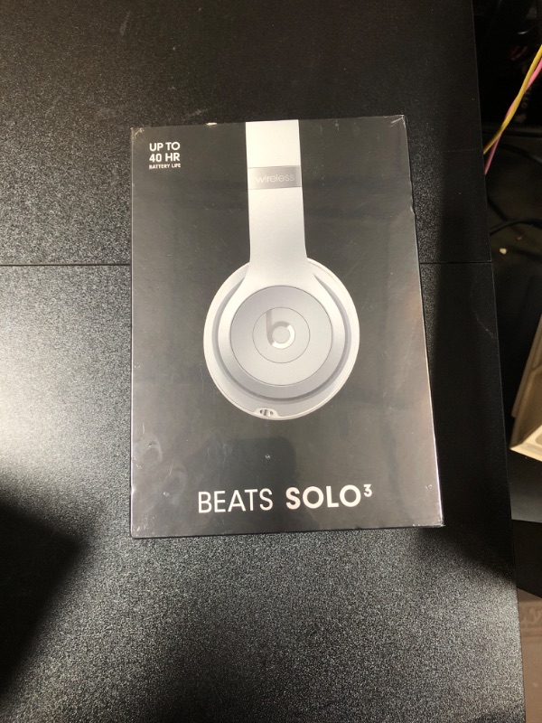 Photo 2 of Beats Solo3 Wireless On-Ear Headphones - Apple W1 Headphone Chip, Class 1 Bluetooth, 40 Hours of Listening Time, Built-in Microphone - Silver (Latest Model) (FACTORY SEALED, NEW)