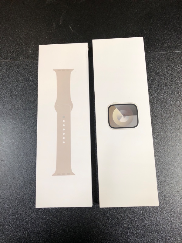 Photo 2 of Apple Watch Series 9 (GPS + Cellular) 45mm Starlight Aluminum Case with Starlight Sport Band with Blood Oxygen - M/L (NEW, FACTORY SEALED)