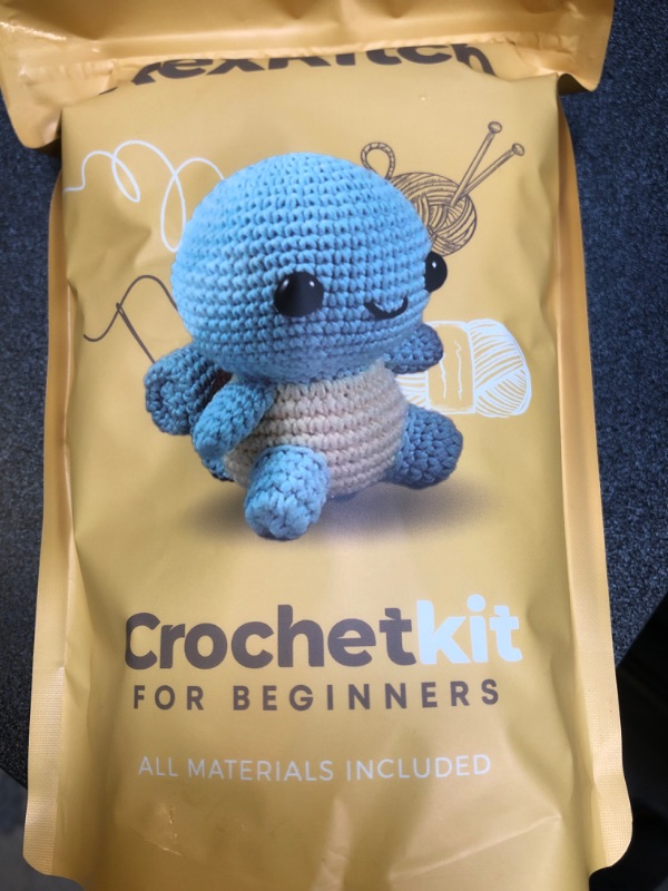Photo 2 of Crochet Kit for Beginners - Turtle Crochet Animal Kit with Step-by-Step Guide, Full Crochet Accessories and Supplies. Beginner Crochet Kit For Adults and Kids - Perfect Knitting Kit to Crochet Animals