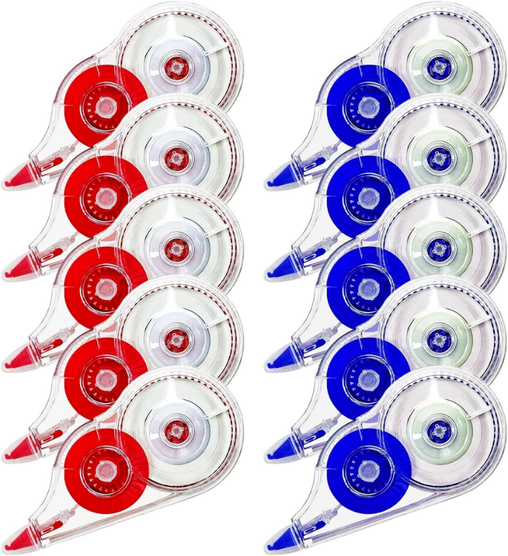 Photo 1 of Uktunu White Out Correction Tape Easy to Use Applicator A. Red and Blue Gear
