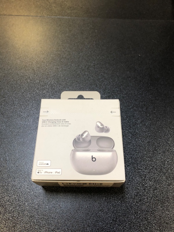 Photo 2 of Beats Studio Buds + | True Wireless Noise Cancelling Earbuds, Enhanced Apple & Android Compatibility, Built-in Microphone, Sweat Resistant Bluetooth Headphones, Spatial Audio - Cosmic Silver

