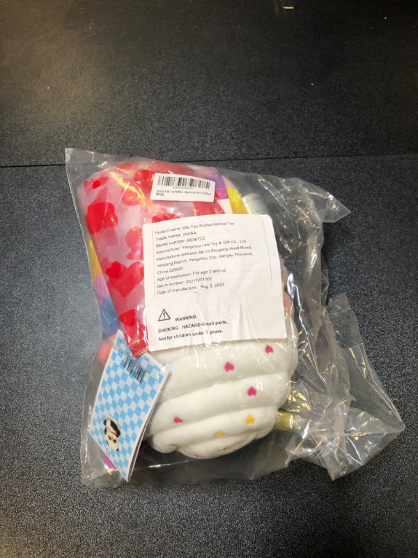 Photo 2 of IKASA Boba Milk Tea Stuffed Plush Toy for Valentine Day,Cute 9.5" Colourful Plushie Soft Small Fluffly Toy,Gifts for Girlfriend Boyfriend Girls Boys
