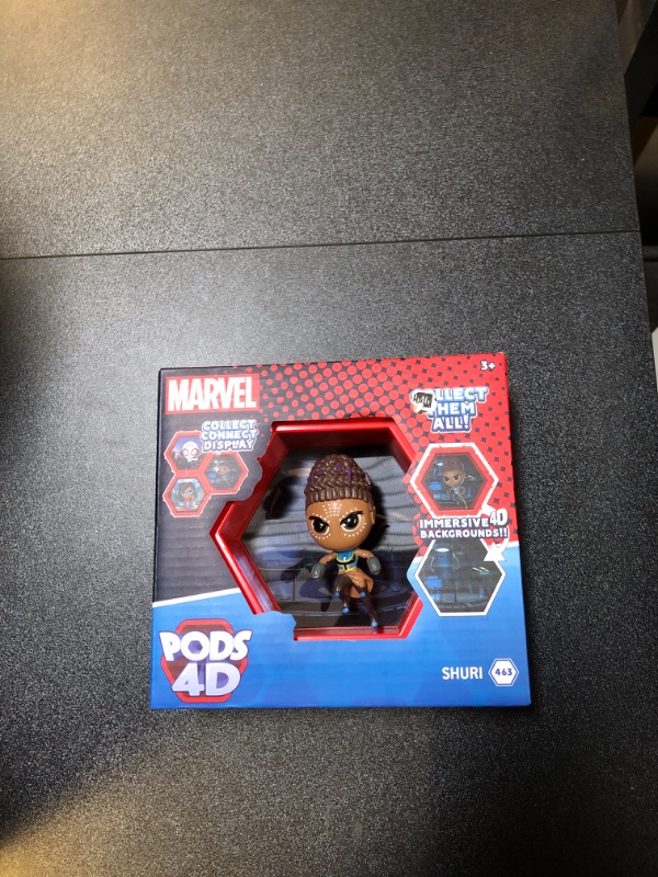 Photo 2 of WOW! PODS Avengers Collection - Black Panther Shuri | Superhero Light-Up Bobble-Head Figure | Official Marvel Collectable Toys & Gifts
