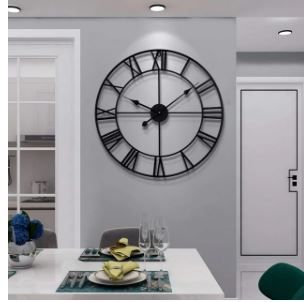 Photo 1 of 14 Inch Wall Clock, Large Black Wall Clocks Battery Operated, Big Silent Non-ticking Analog Clock Decorative for Living Room, Office, Kitchen, Outdoor,Classroom, Bedroom, Bathroom, School, Home(Black)