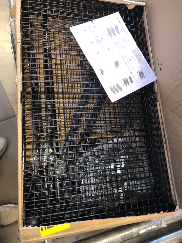 Photo 1 of Finnhomy 3 Tier Heavy Duty Commercial Grade Utility Cart, Wire Rolling Cart with Handle Bar, Steel Service Cart with Wheels, Kitchen Cart on Wheels, Food Storage Trolley, NSF Listed, Black
