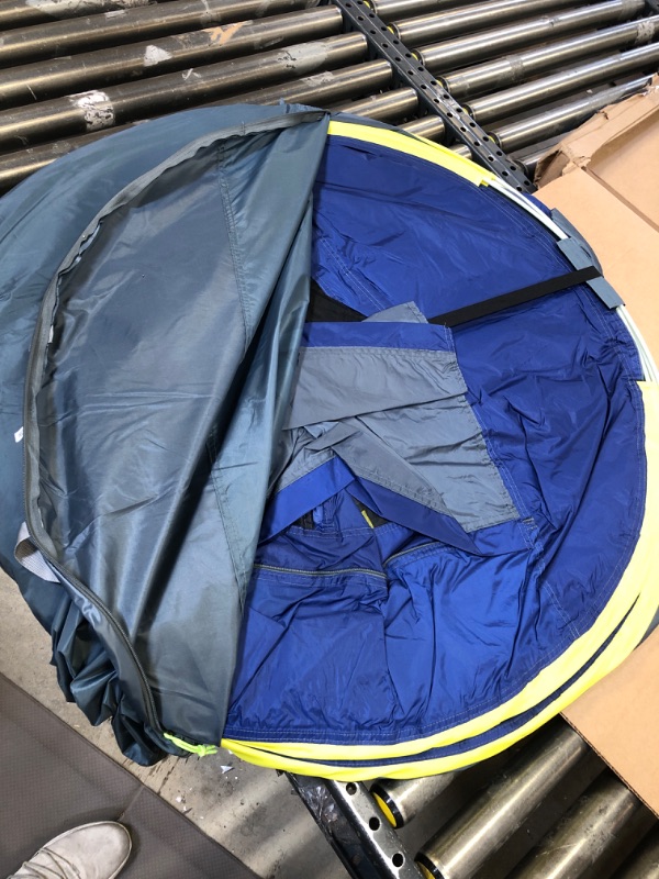Photo 2 of 4 Person Easy Pop Up Tent Waterproof Automatic Setup 2 Doors-Instant Family Tents for Camping Hiking & Traveling Dark Blue & Grey 110*78*51''