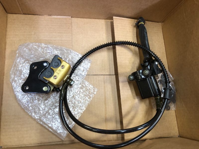 Photo 1 of Front Disc Brake Master Cylinder Caliper with Brake Pad Assembly Replacement for Chinese Dirt Bike Pit Bike 50cc 70cc 90cc 110cc 125cc (Front Master Cylinder)