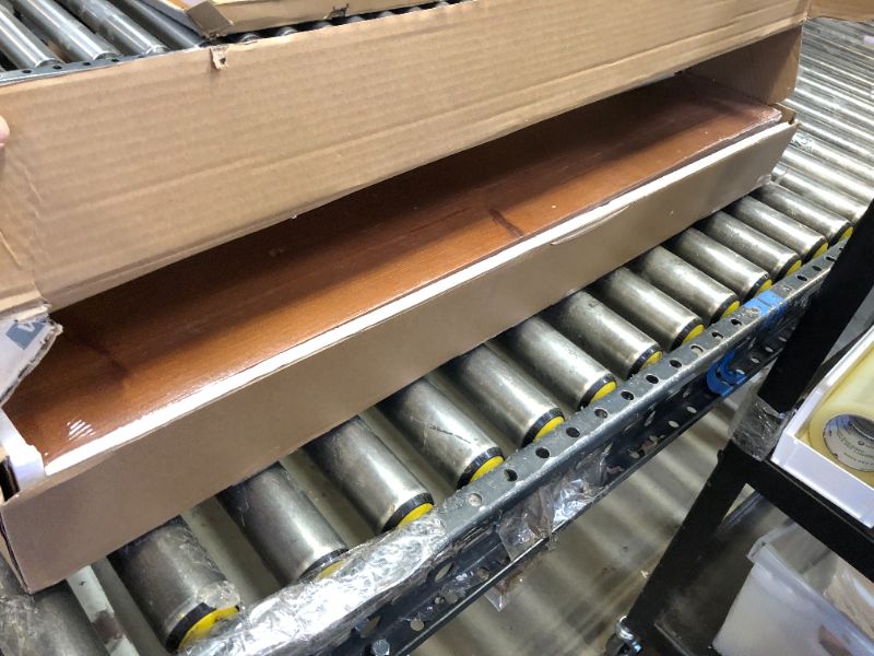 Photo 1 of Marsmiles 36 Inch Floating Shelves, Rustic Wood Wall Shelves Set of 2, Heavy Duty Floating Shelves Cherry Wood Shelves for Wall Decor Bedroom Bathroom Kitchen Living Room Mahogany Walnut 36 inch Mahogany Walnut