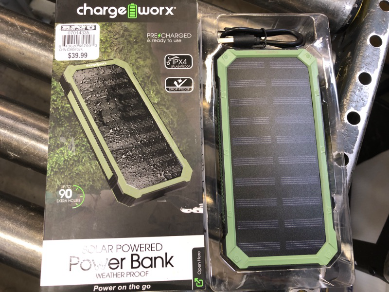 Photo 1 of 15,000mAh Solar Powered Waterproof Power Bank for USB Compatible Devices