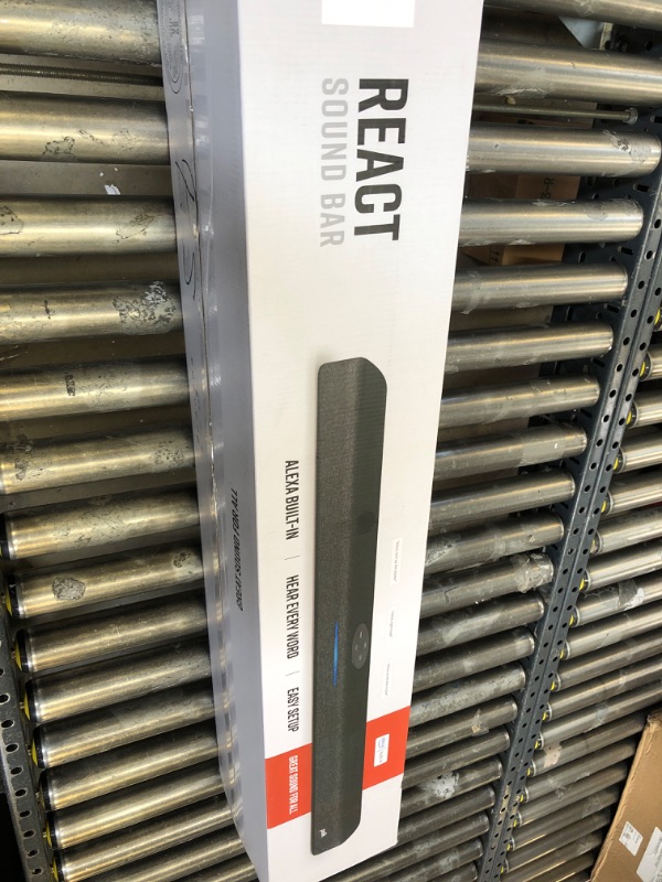 Photo 1 of Polk Audio React Sound Bar, Dolby & DTS Virtual Surround Sound, Next Gen Alexa Voice Engine with Calling & Messaging Built-in, Expandable to 5.1 with Matching React Subwoofer & SR2 Surround Speakers Soundbar