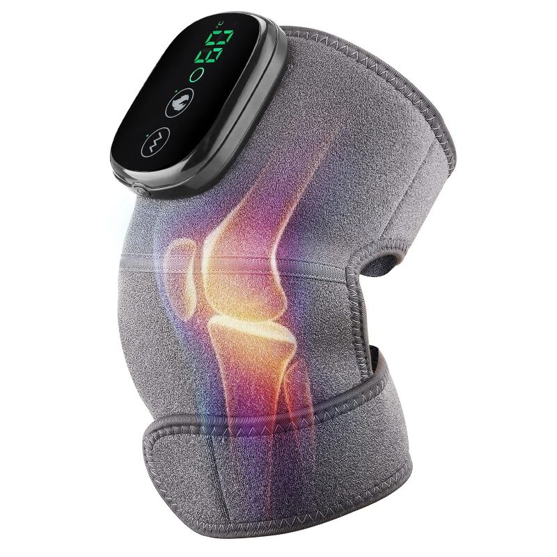 Photo 1 of Cordless Knee Massager Shoulder Brace with Heat, 3-In-1 Heated Knee Elbow Shoulder Brace Wrap, Vibration Knee Heating Pad, 3 Vibrations and Heating Modes, Heating Pad for Knee Elbow Shoulder Relax
