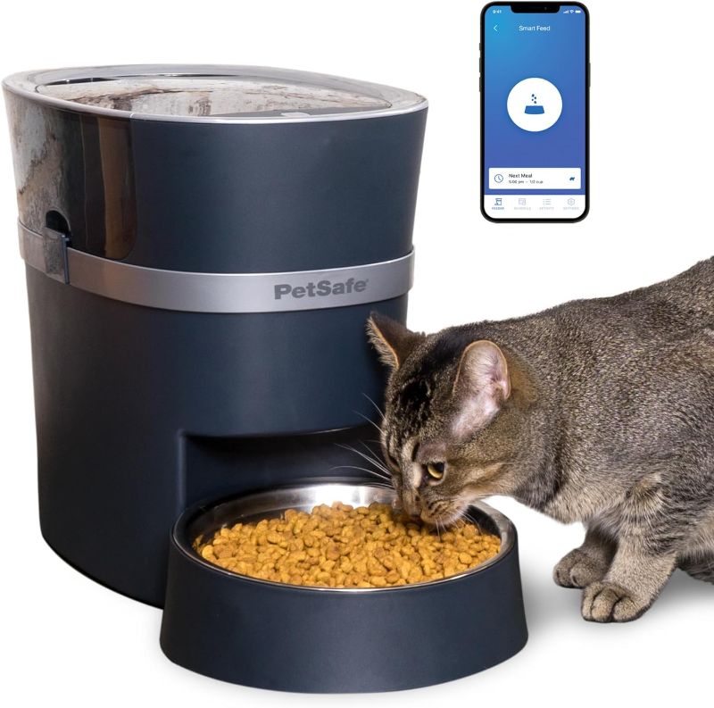 Photo 1 of PetSafe Smart Feed - Electronic Pet Feeder for Cats & Dogs - 6L/24 Cup Capacity - Programmable Mealtimes - Alexa, Apple & Android Compatible - Backup Batteries Ensure Meal Delivery During Power Outage

