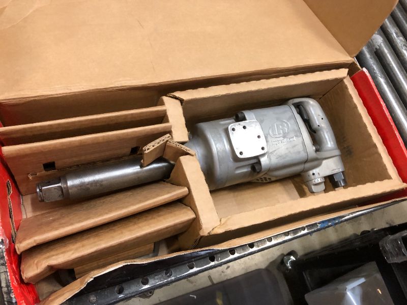 Photo 1 of Ingersoll Rand 285B-6 1 Pneumatic Impact Wrench - Heavy Duty Torque Output, 6 Inch Extended Anvil, 1 Inch, 2 Handles, High Precision, Accessibility, Control, Gray
