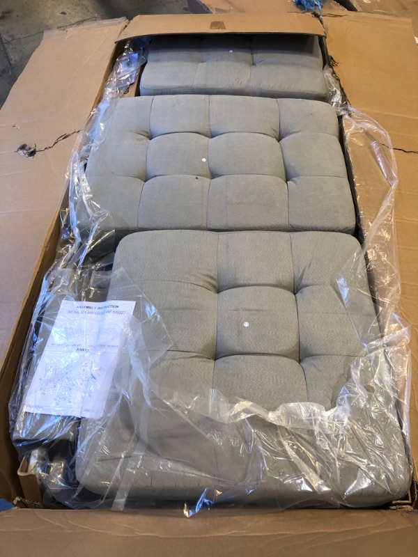Photo 2 of *BOX 3 OF 3, FOR PARTS ONLY * UBGO Living Room Furniture Sets,Sectional Sofa with Storage Ottoman,L-Shaped Two Cup Holders&Extra Wide Reversible Chaise,Upholstered Couch for Large Space Apartments, OneSize, Gray Velvet L-shaped living room sofa Gray Velve