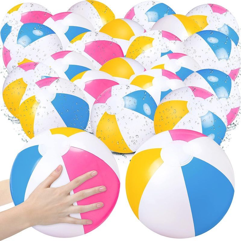Photo 1 of Zhanmai 100 Pack Inflatable Beach Balls 5 Inch Summer Beach Ball Pool Party Toy for Kids and Adults Blow Up for Party Favor Daily Game Toys Birthday Decorations 