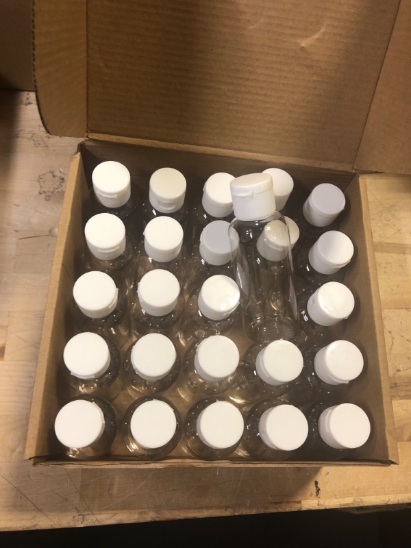 Photo 2 of 2 OZ CLEAR PLASTIC BOTTLES 25 PCS