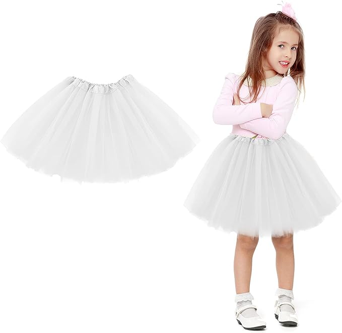 Photo 1 of ++PACK OF 2++ WLLHYF TUTU SKIRT 3 LAYERED TULLE DRESS SPARKLY BALLET DANCE SKIRTS DRESS UP COSTUME BIRTHDAY PRINCESS DRESS FOR GIRLS 