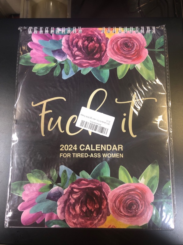 Photo 2 of 2024 Calendar for Tired Women | Flower Calendar Memo | Tired Women Calendar | Wall Calendar for Tired | 2024 Funny Mental Health Calendar | Sweary Mental Health Wall Calendar Gag Gift for Women