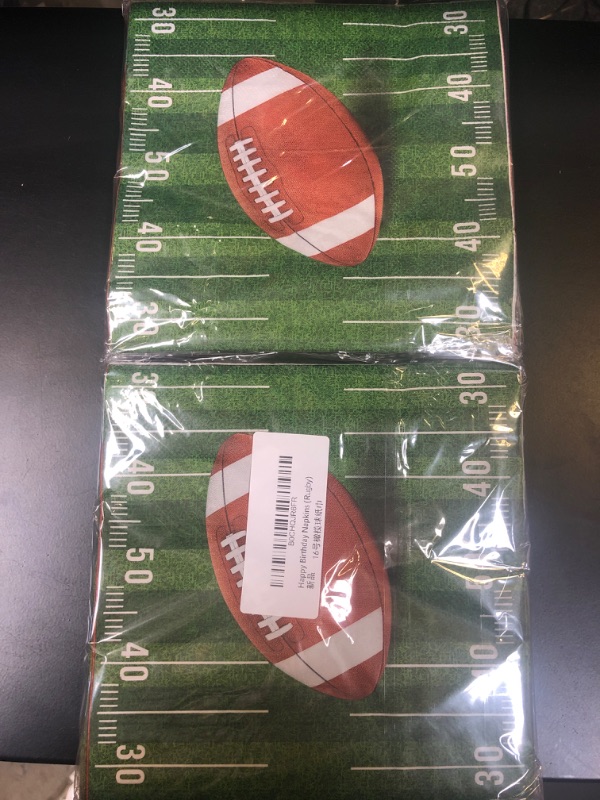 Photo 1 of 40PCS Football Party Napkin,Football Rugby Sports Party Theme Decorations Disposable Napkin for Sports Game Birthday Party,Tailgate Party Supplies…