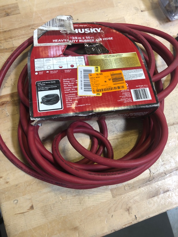 Photo 1 of 3/8 in. x 50 ft. Heavy-Duty Rubber Hose