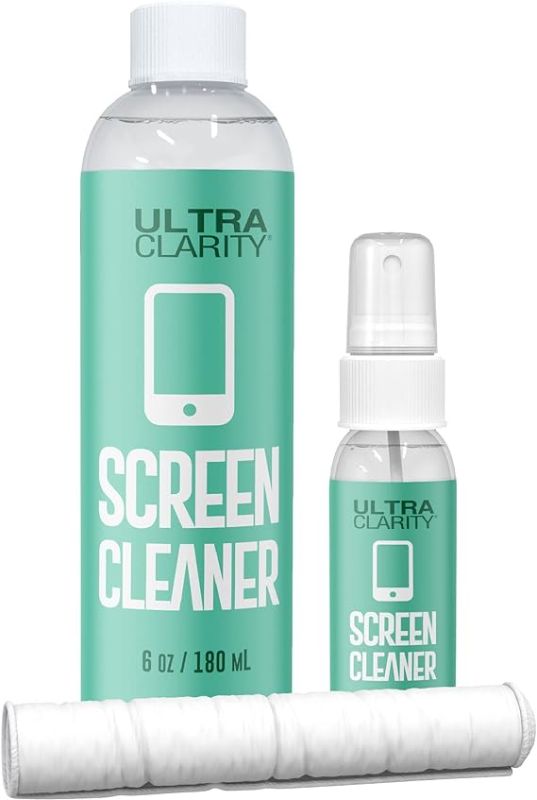 Photo 1 of ULTRA CLARITY Powered by Nano Magic | Screen Cleaner 7oz Value Pack | 1oz Spray, 6oz Refill, Microfiber Cloth | Ideal for TV Laptop Phone Touchscreen Glasses Glass Streak-Free