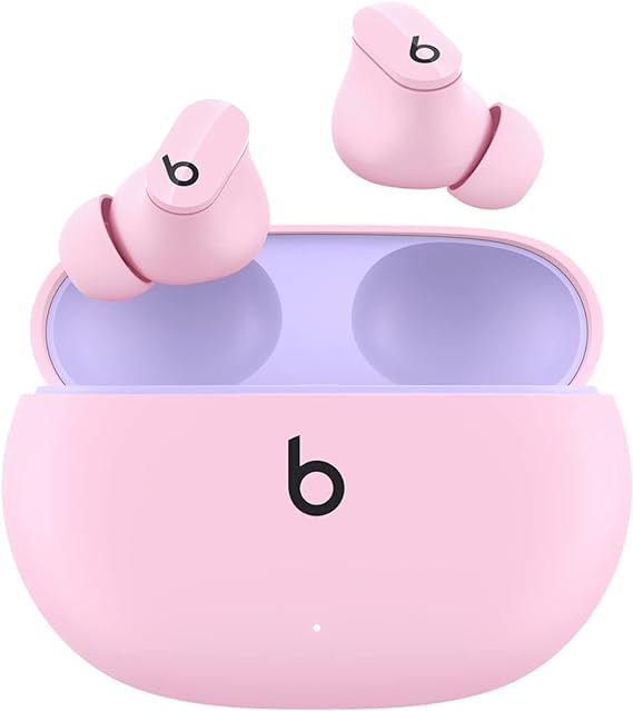 Photo 1 of Beats Studio Buds - True Wireless Noise Cancelling Earbuds - Compatible with Apple & Android, Built-in Microphone, IPX4 Rating, Sweat Resistant Earphones, Class 1 Bluetooth Headphones - Sunset Pink
