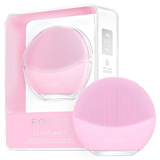 Photo 1 of FOREO LUNA mini 3 Ultra-hygienic Facial Cleansing Brush, All Skin Types, Face Massager for Clean & Healthy Face Care, Extra Absorption of Facial Skin Care Products, Waterproof
