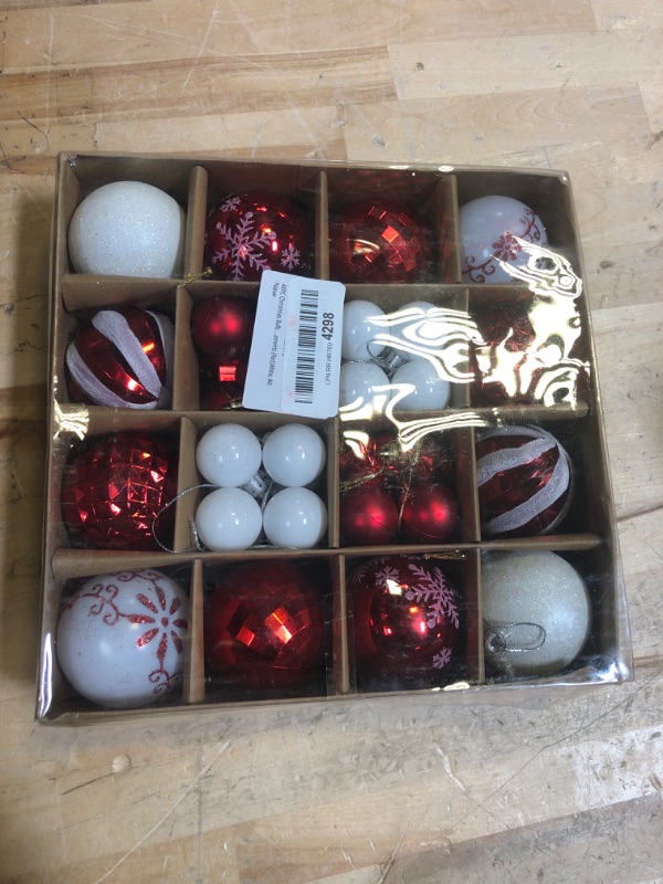 Photo 1 of 44 PCS ORNAMENTS RED WHITE 