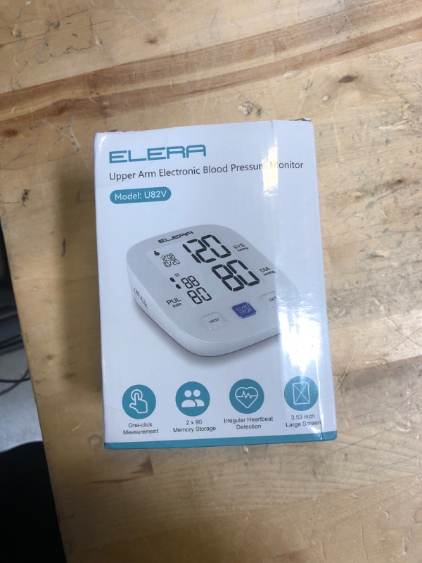 Photo 2 of ELERA Blood Pressure Monitor with Two Cuffs - Extra Large Cuff 13-21" and Standard 9-14", Accurate Automatic BP Machine with Large Screen, USB Cable and 4 AAA Batteries - Ideal for Home Use No Voice