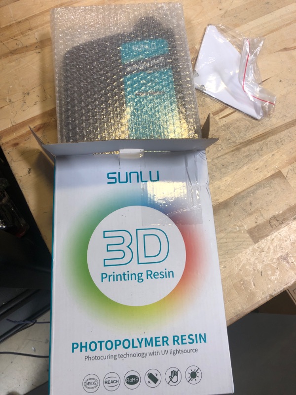 Photo 2 of SUNLU 3D Printer Resin 2kg, Fast Curing Standard 3D Resin for Most Resin 3D Printers, 395 to 405nm UV Curing 3D Printing Liquid Photopolymer Resin, Low Shrinkage and High Precision, 2000g, Clear Red
