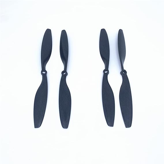 Photo 1 of KingVal Replacement 2 Pairs 1045 Carbon Fiber CW/CCW Propeller Compatible with RC Quadcopter Drone
