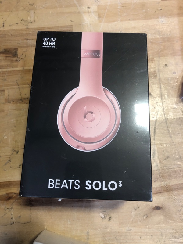 Photo 3 of Beats Solo3 Wireless On-Ear Headphones - Apple W1 Headphone Chip, Class 1 Bluetooth, 40 Hours of Listening Time, Built-in Microphone - Rose Gold (Latest Model)