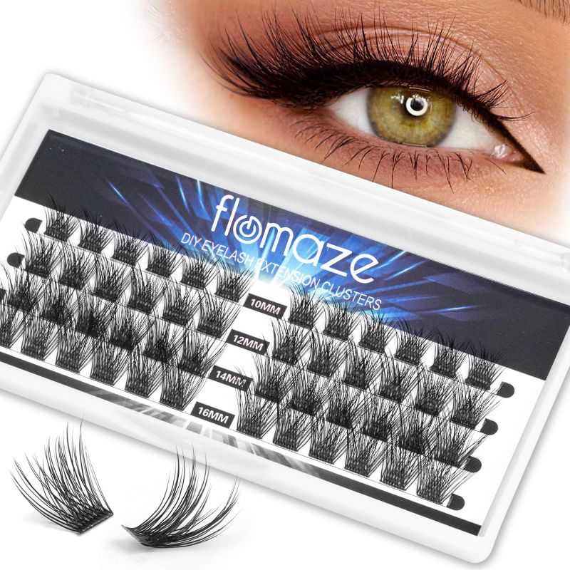 Photo 1 of 2 PCK Lash Clusters DIY Eyelash Extension Classical Lightweight Comfortable Handmade Reusable Individual Lashes False Eyelashes DIY at Home Mixed MIXED H-01 48pcs