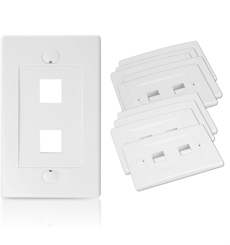 Photo 1 of 10PCS 2PORT WALLPLATE