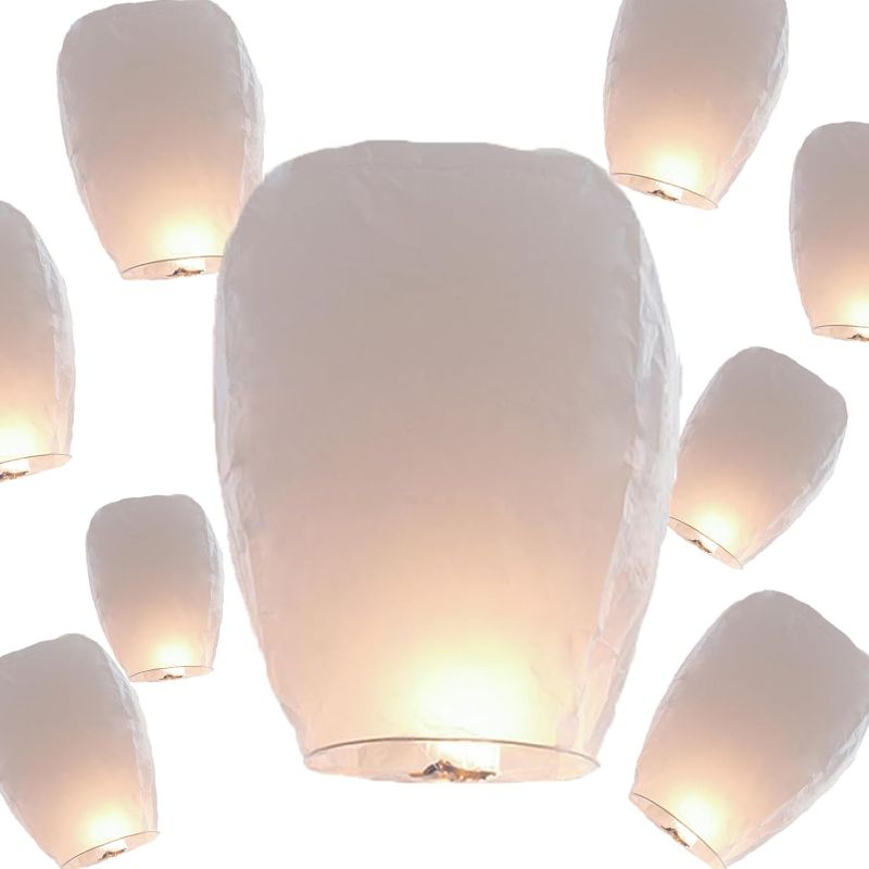 Photo 1 of 6 PACK WHITE PAPER LANTERNS 