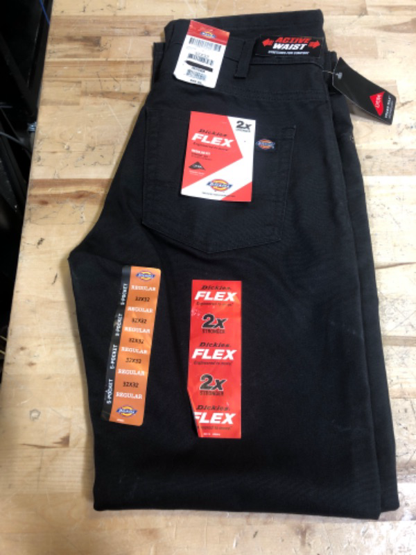 Photo 2 of Dickies Tough Max Duck Carpenter Mens Regular Fit Workwear Pant, 32 32, Black
