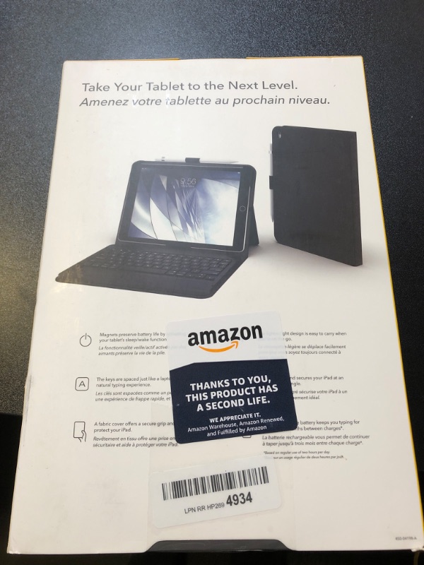 Photo 3 of ZAGG Messenger Folio - Bluetooth Tablet Keyboard - Made for Apple iPad 10.5" and 10.5" Air - Charcoal