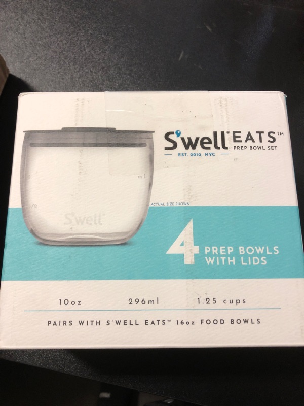 Photo 2 of S'well,Tritan Eats 2-in-1 Nesting Food Bowls, 10oz, Clear