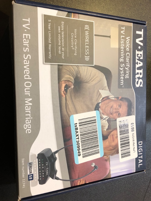 Photo 2 of TV Ears Digital Wireless Headset System, Connects to Both Digital and Analog TVs, TV Hearing Aid Device for Seniors and Hard of Hearing, Voice Clarifying, DR Recommended-11741 Standard Packaging