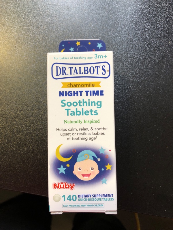 Photo 2 of Exp 10/26 Dr. Talbot's Night Time Chamomile Soothing Tablets, Naturally Inspired, Quick Dissolve, 140 Count 140 Count (Pack of 1)