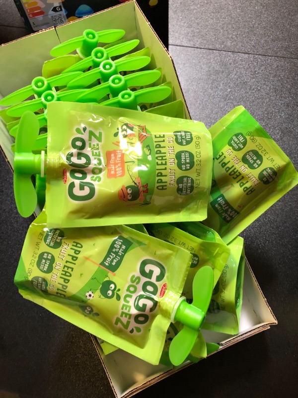 Photo 2 of GoGo Squeez Applesauce On the Go, Appleapple - 3.2 oz 0125 pack 