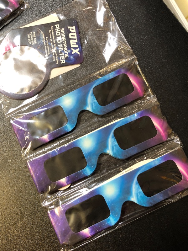 Photo 2 of Certified Solar Eclipse Viewing Glasses, Bonus Smartphone Photo Filter 