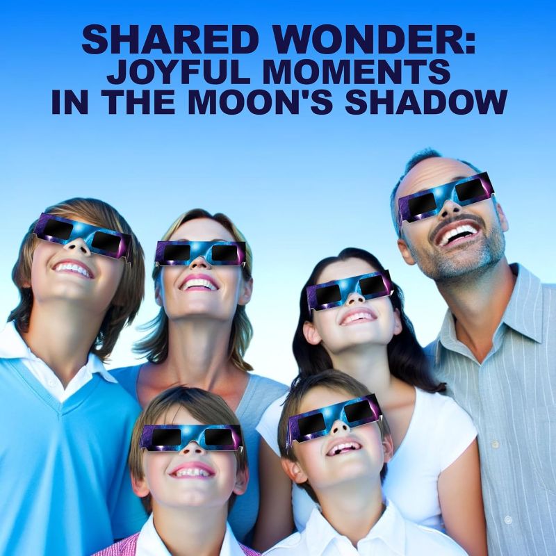 Photo 1 of CE/ISO Certified Solar Eclipse Viewing Glasses, Bonus Smartphone Photo Filter 