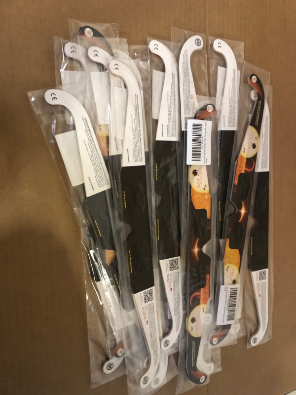 Photo 1 of 15packs---LUNT SOLAR 5 Pack Premium Eclipse Glasses, AAS Approved 2024 Solar Glasses, CE and ISO Certified, HD Film, Crisp Solar Image 5-Pack Multicolor