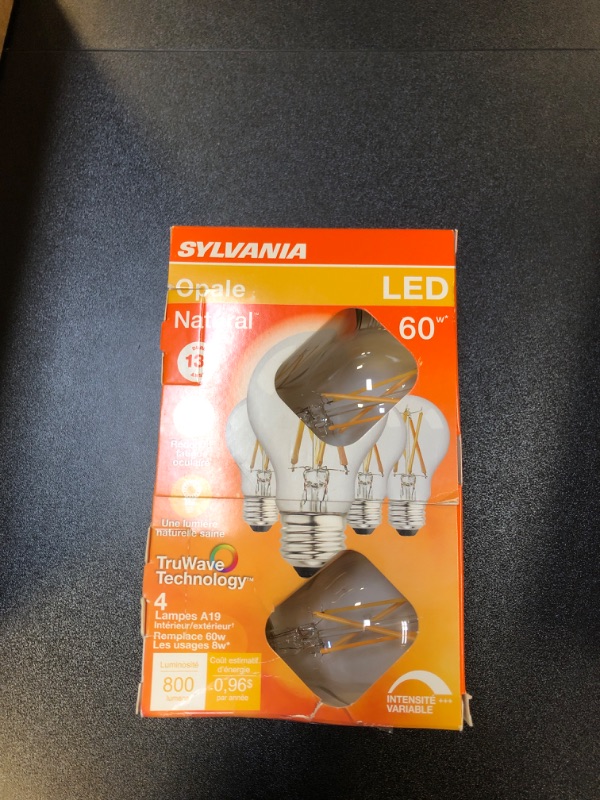 Photo 1 of 40687 - LED8A19DIMCL92713YTLRP4 16/CS 4/SKU Victorian Style Antique Filament LED Light Bulb4